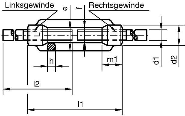 Spannschloss DIN 148