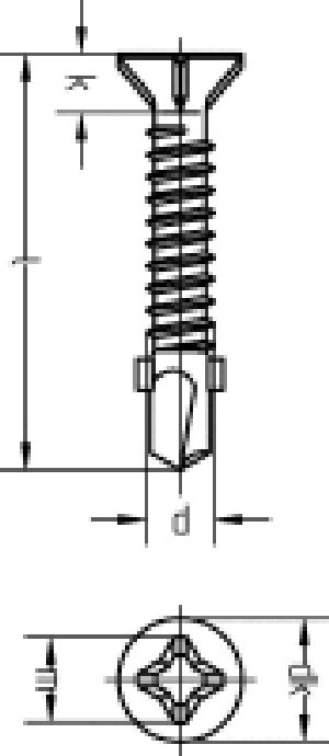 Bohrschraube 6,3x70 