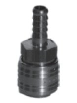 Druckluft - Schnellkupplung mit Tülle  9 mm, inkl. Schelle